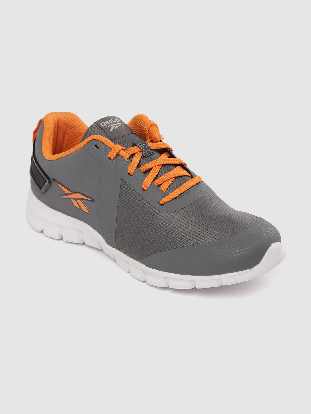 

Reebok Men Grey Woven Design Trend LP Running Shoes