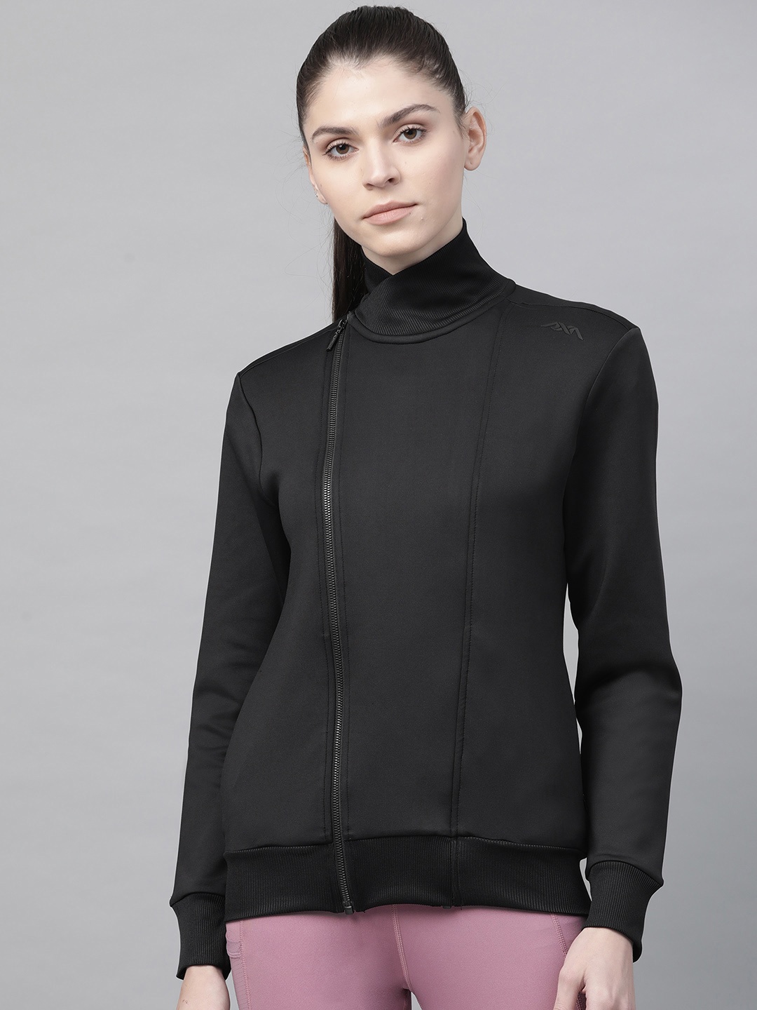 

Alcis Nari Women Black Solid Lightweight Sporty Jacket