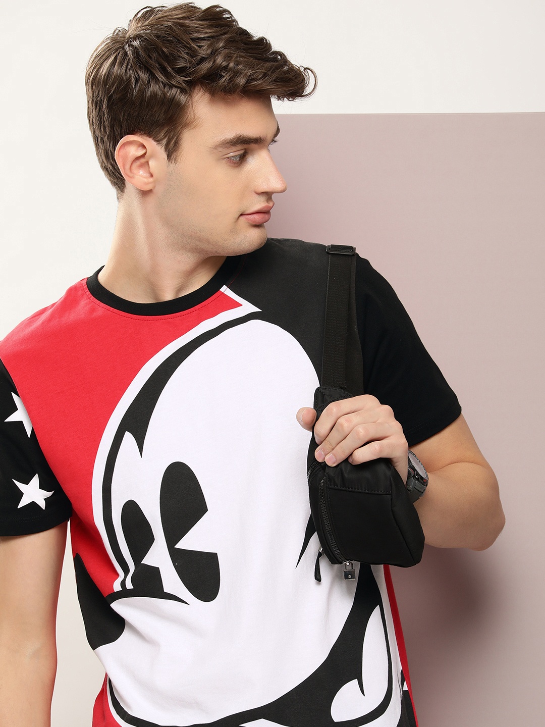 

Kook N Keech Disney Mickey Mouse Printed Pure Cotton T-shirt, Black