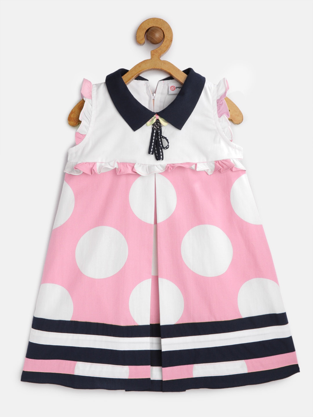 

Peppermint Girls Pink & White Printed A-Line Dress