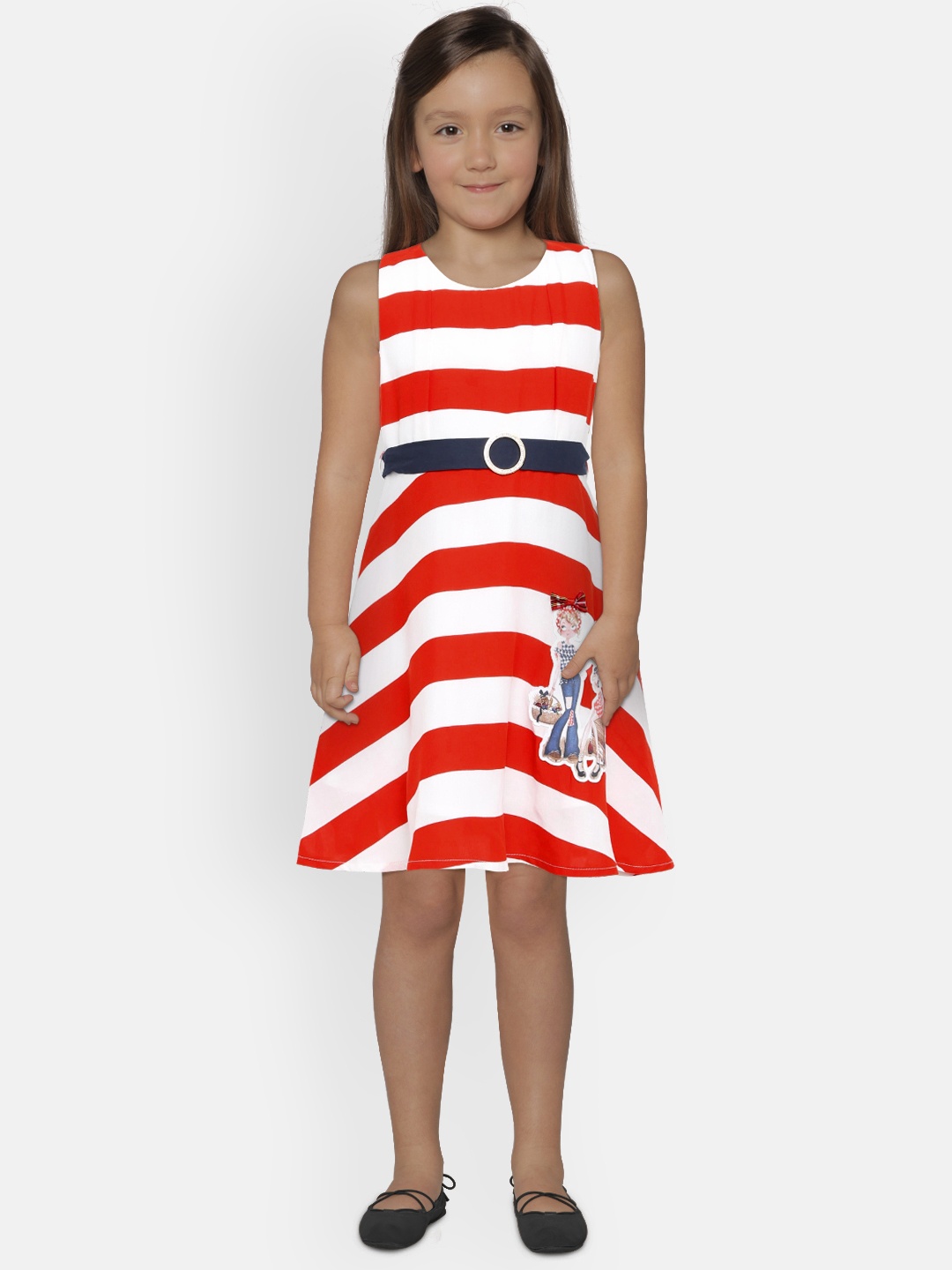 

Peppermint Girls Red & White Striped Fit & Flare Dress