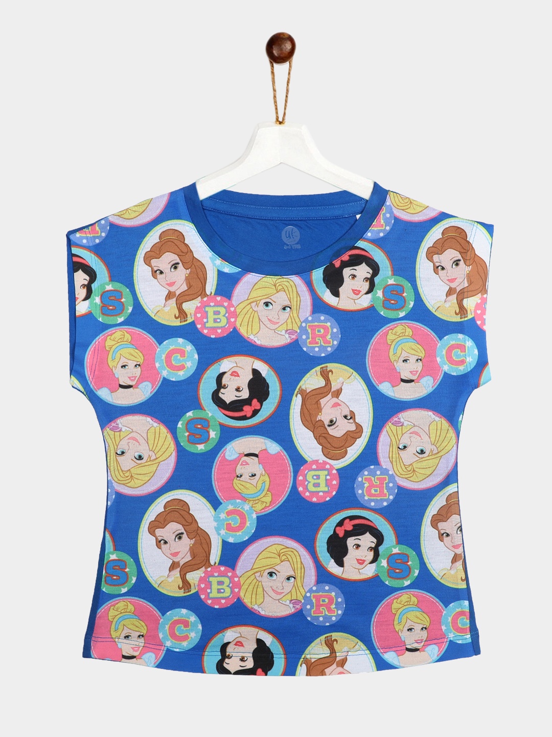 

YK Disney Girls Blue Printed T-shirt