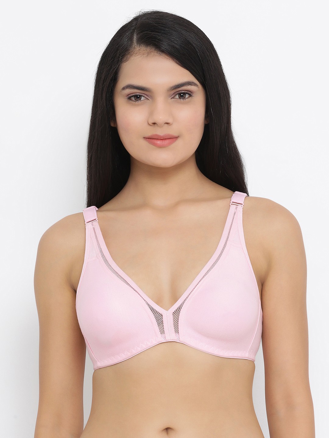 

Clovia Pink Solid Cotton Non-Padded Tshirt Bra BR2048P2232B