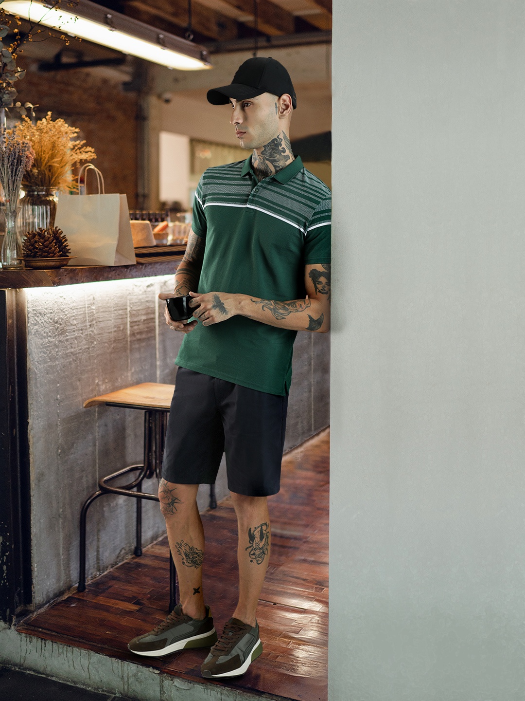 

Marks & Spencer Men Navy Blue Solid Regular Fit Chino Shorts