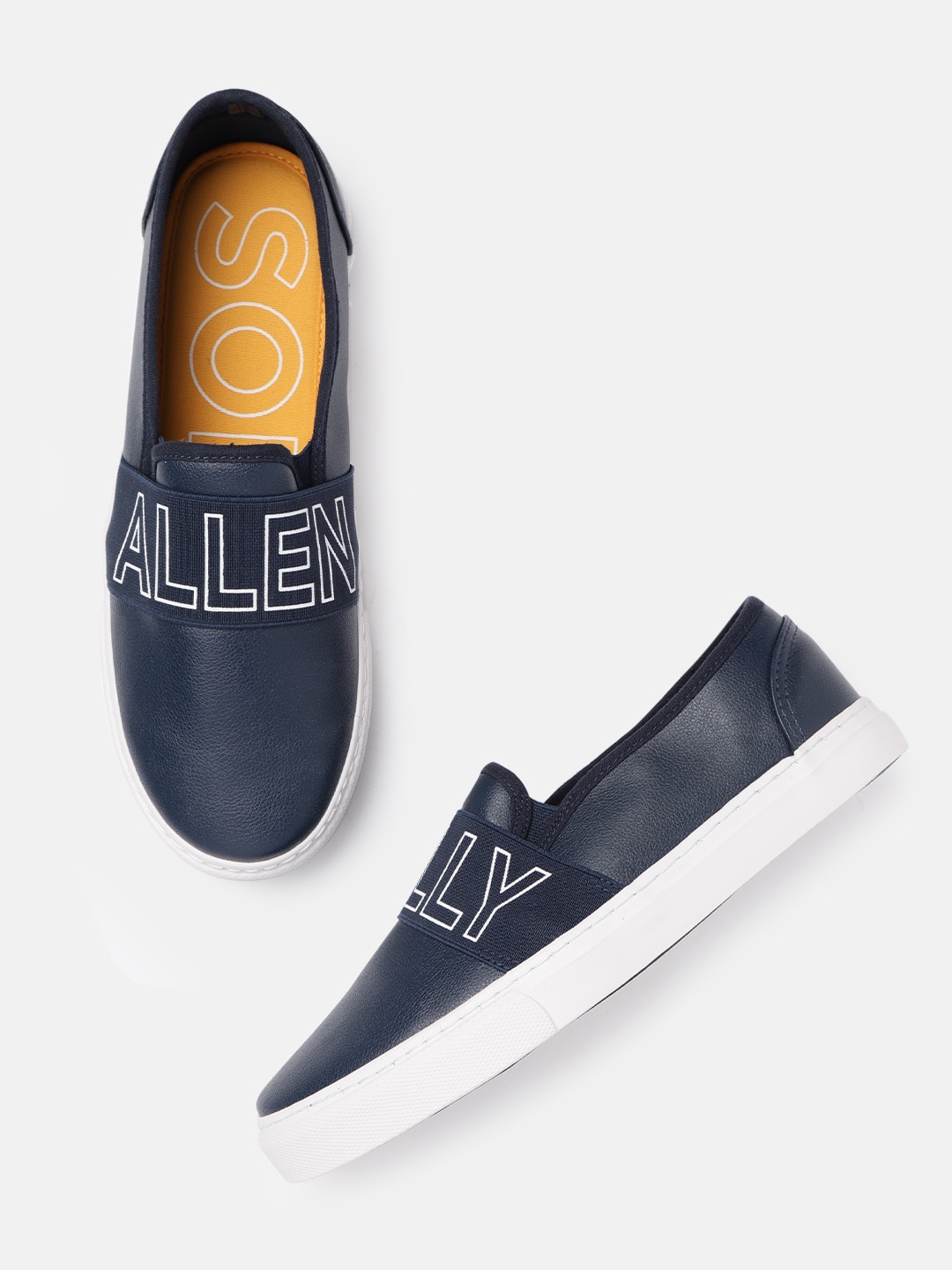 

Allen Solly Men Navy Blue Slip-On Sneakers