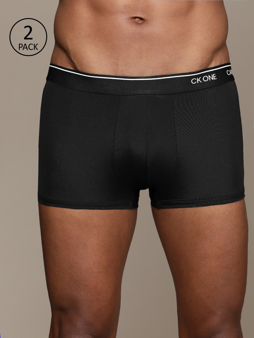 

Calvin Klein Underwear Men Pack Of 2 Black Solid Low Rise Trunk NB2387001