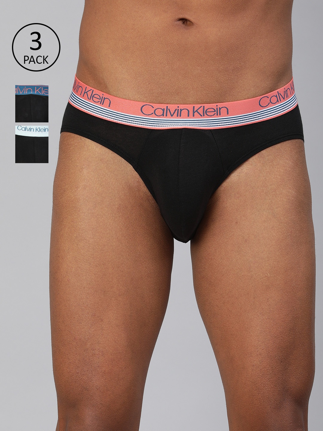 

Calvin Klein Underwear Men Pack of 3 Black Solid Briefs NB2415BFR