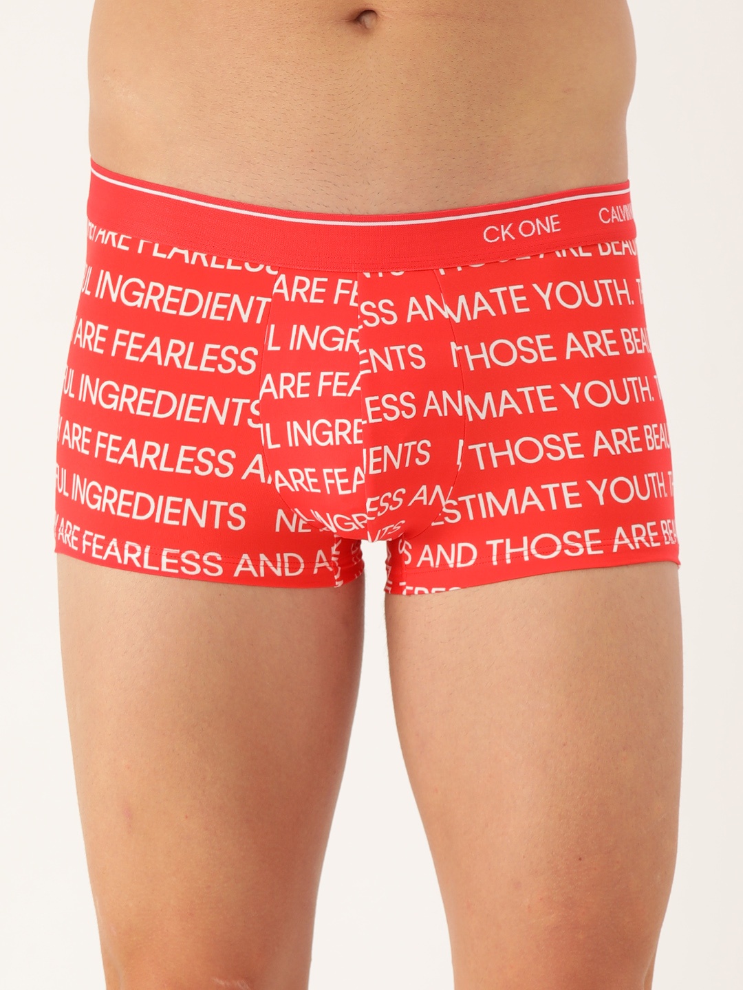 

Calvin Klein Underwear Men Coral Red & White Printed Trunks NB2225MP6
