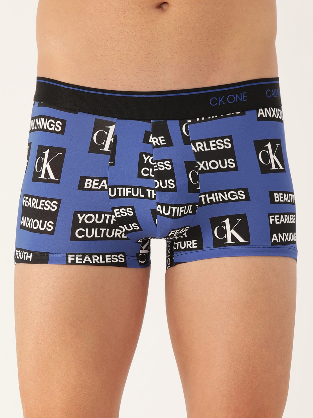 

Calvin Klein Underwear Men Blue & Black Printed Trunks NB2225CL7