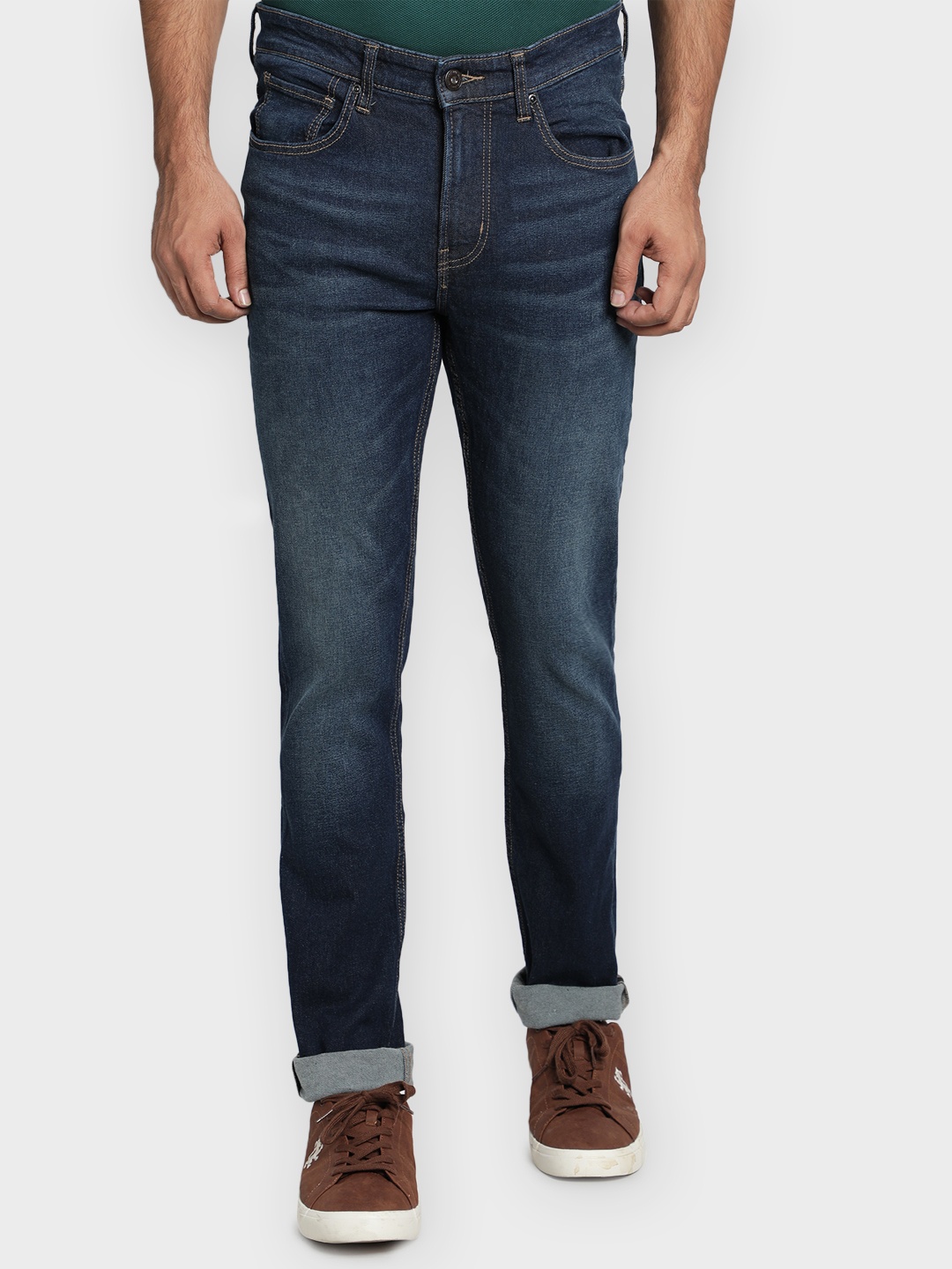 

Red Tape Men Navy Blue Skinny Fit Mid-Rise Clean Look Jeans