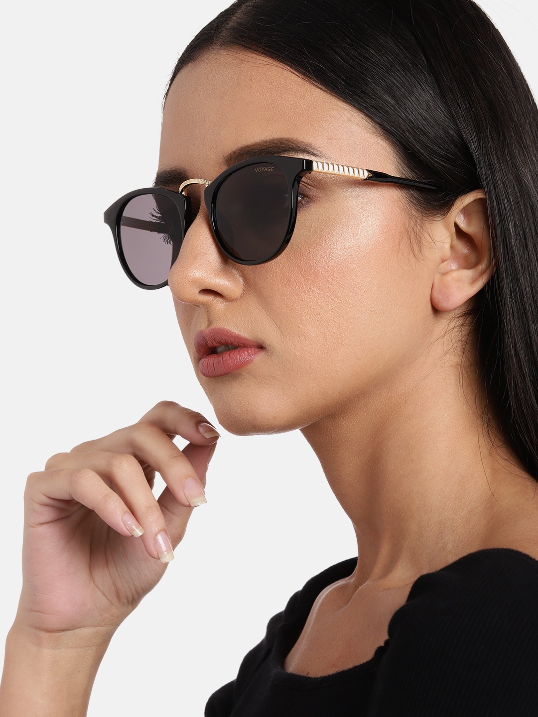 

Voyage Women Wayfarer UV Protected Lens Sunglasses 11386746, Black