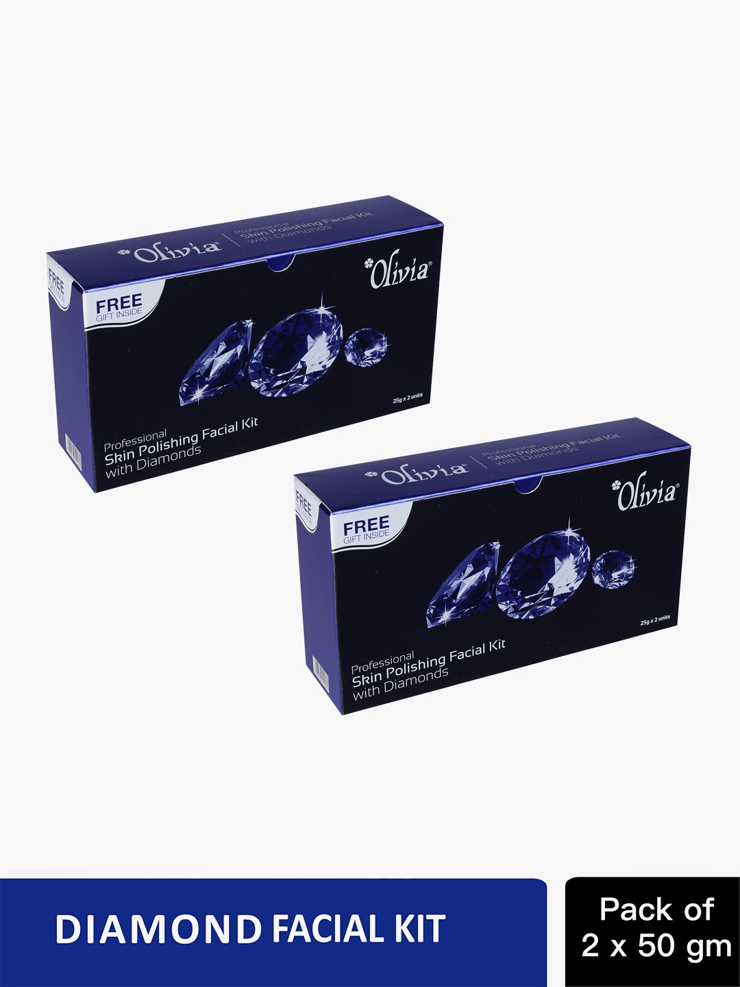 

Olivia Set of 2 Professional Skin Polishing Diamond Facial Kit, Blue