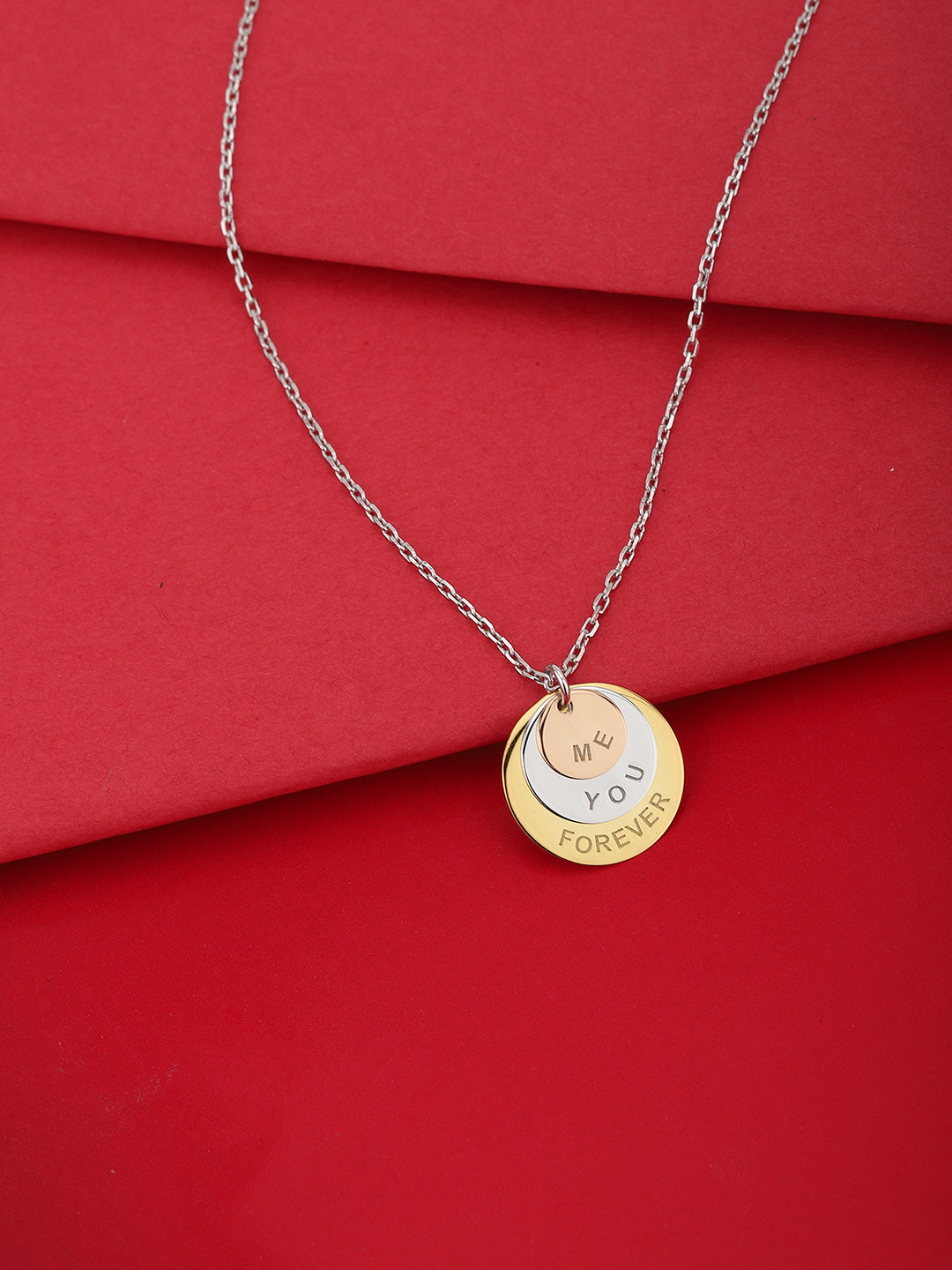 

Carlton London Silver-Toned Rhodium-Plated Necklace