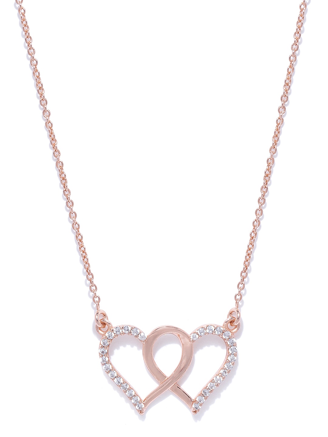 

Carlton London Rose Gold-Plated CZ-Studded Necklace