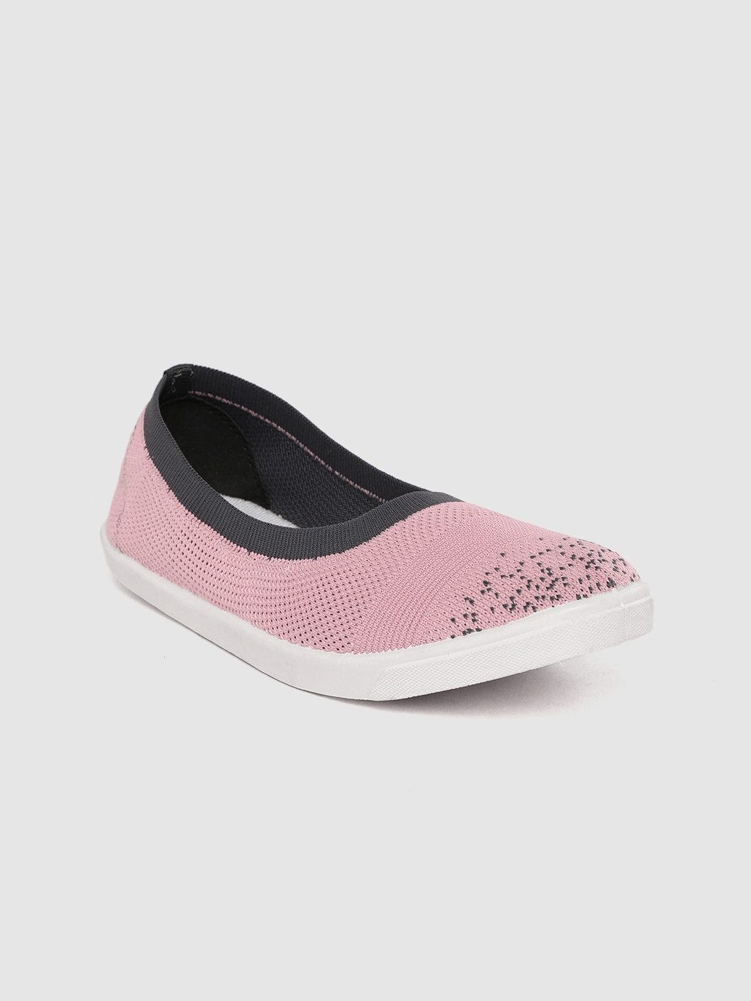 

Mast & Harbour Women Pink & Navy Woven Design Slip-On Sneakers