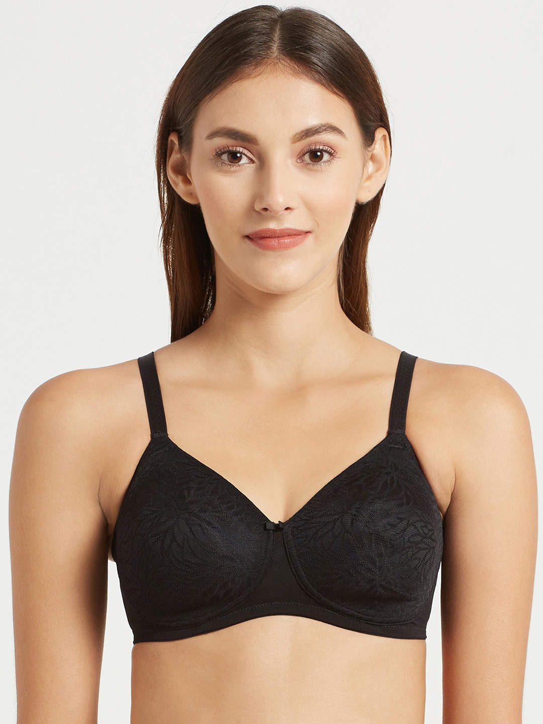 

Jockey Black Lace Non-Wired Non Padded Spacer Bra 1830-0103