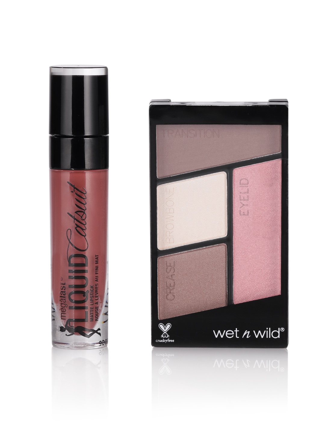 

Wet n Wild Sustainable Set of Sweet As Candy Eyeshadow & Give Me Mocha Catsuit Lipstick, Brown