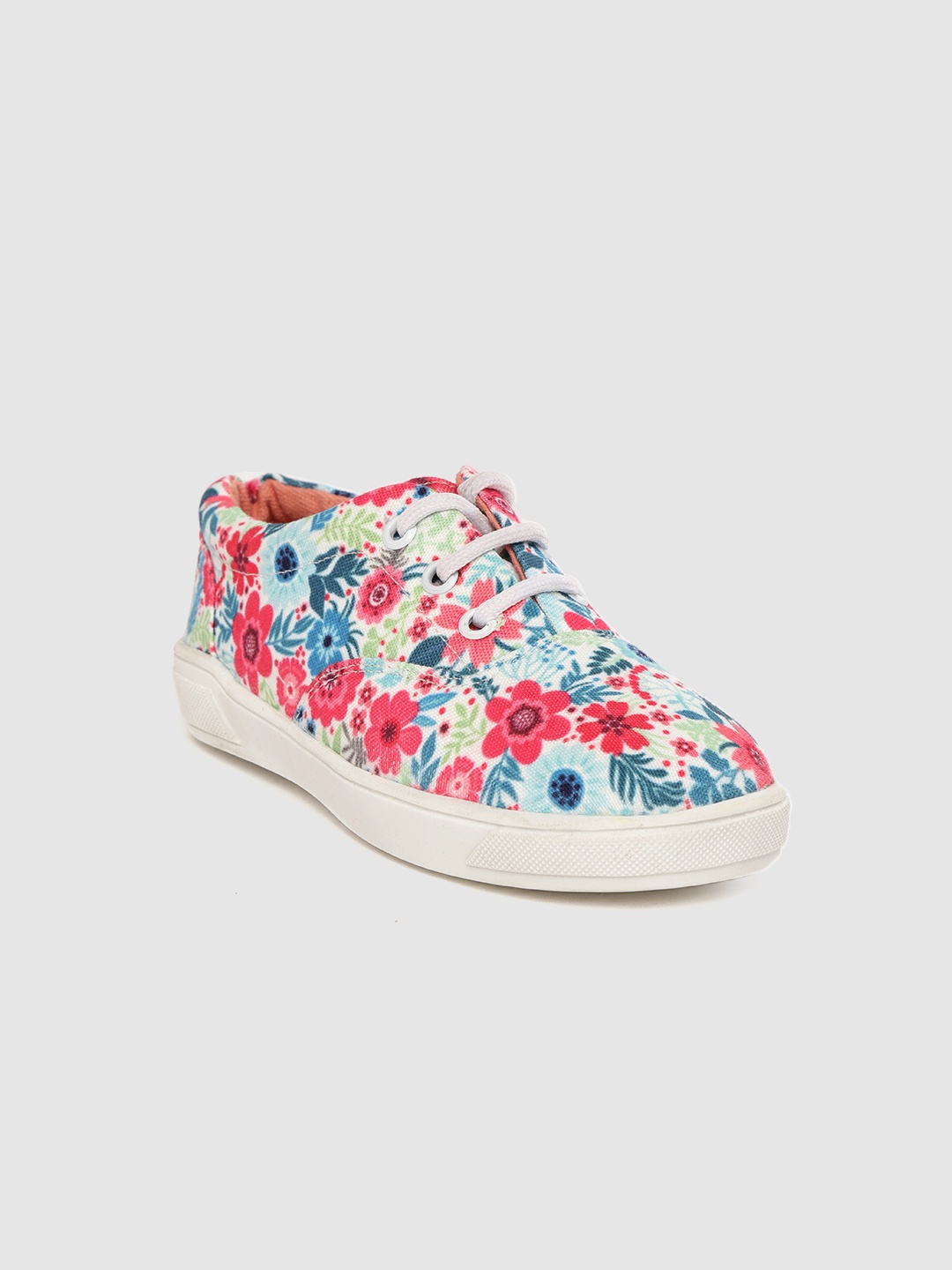 

YK Girls Pink & Blue Floral Print Sneakers