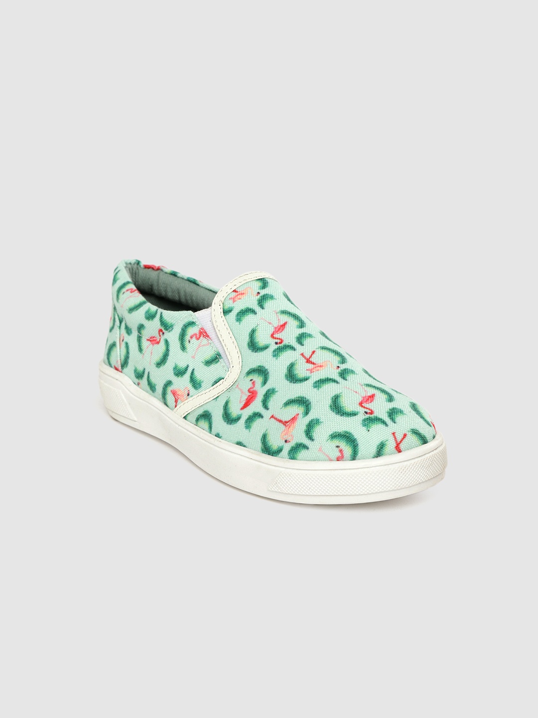 

YK Girls Green & Pink Flamingo Print Sneakers