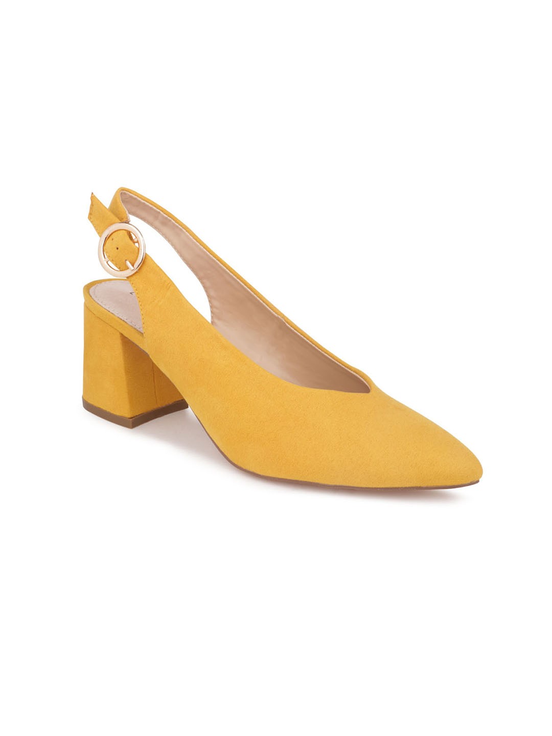 

London Rag Women Yellow Solid Pumps