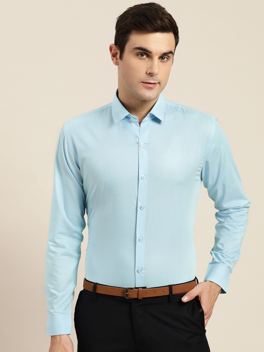 

SOJANYA Men Blue Classic Regular Fit Solid Formal Shirt
