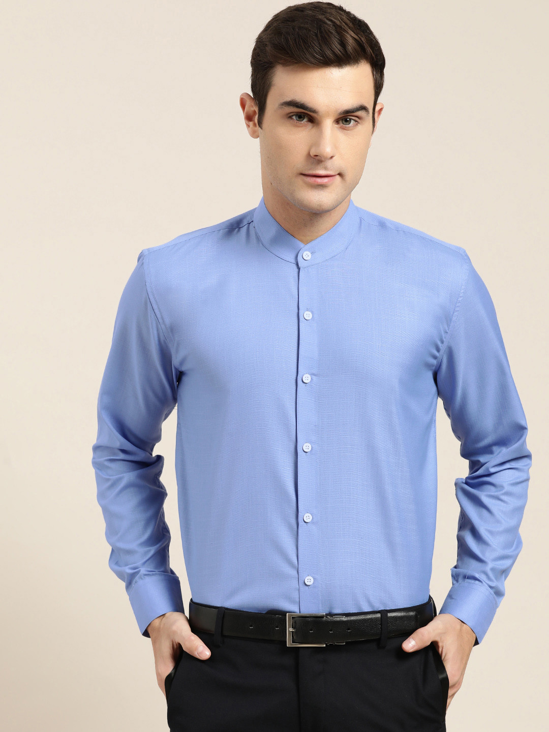 

SOJANYA Men Blue Classic Regular Fit Solid Formal Shirt