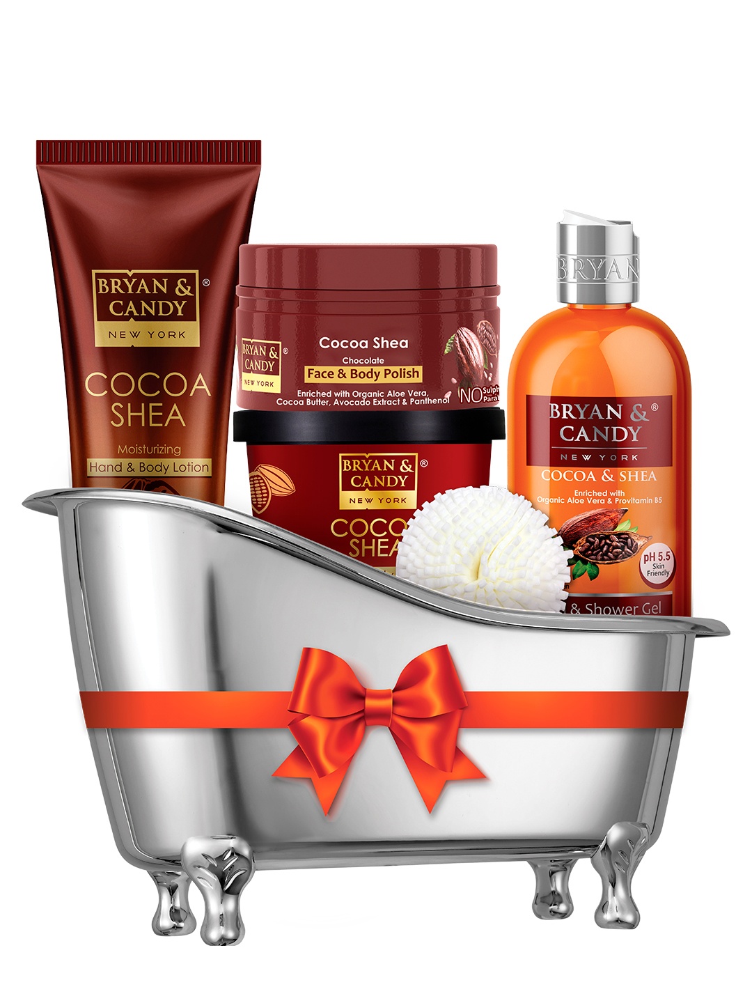 

BRYAN & CANDY NEW YORK Unisex Cocoa Shea Bath & Body Gift Set, Brown