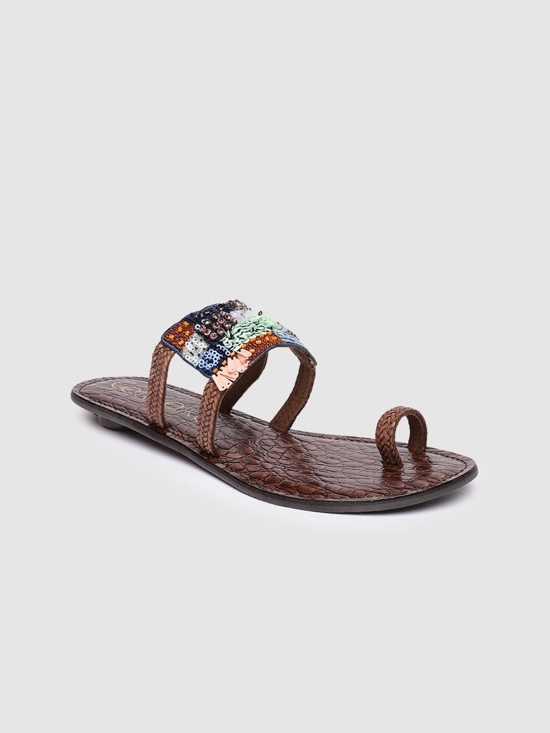 

Catwalk Women Multicoloured Embellished One Toe Flats, Multi