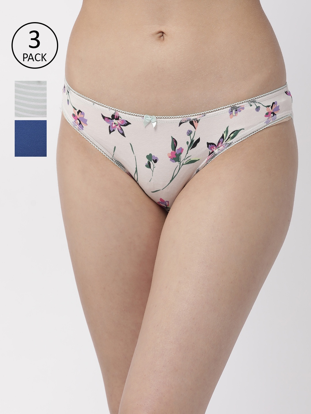 

Marks & Spencer Women Pack Of 3 Bikini Briefs T614132, Blue