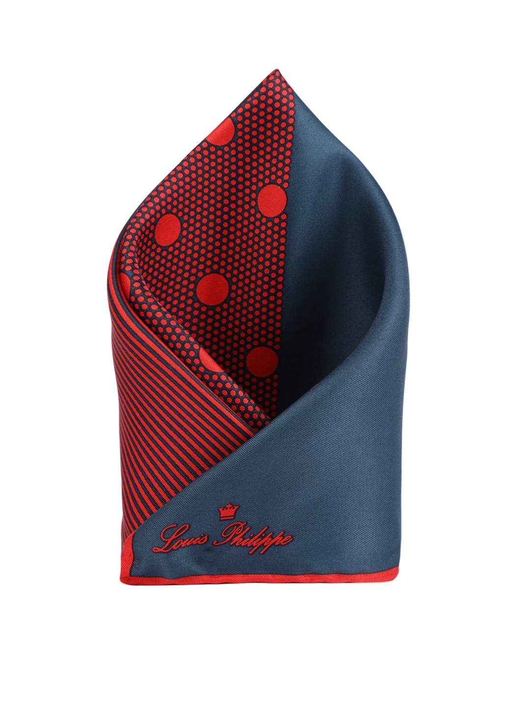 

Louis Philippe Men Red & Blue Printed Pocket Square