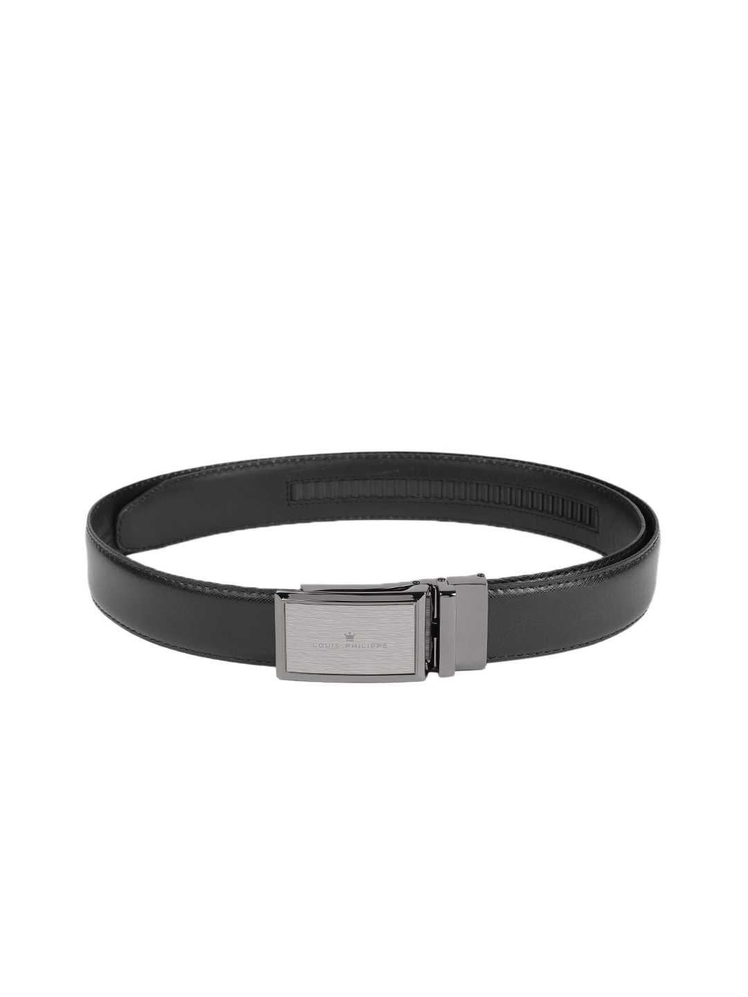 

Louis Philippe Men Black Textured Genuine Leather Belt
