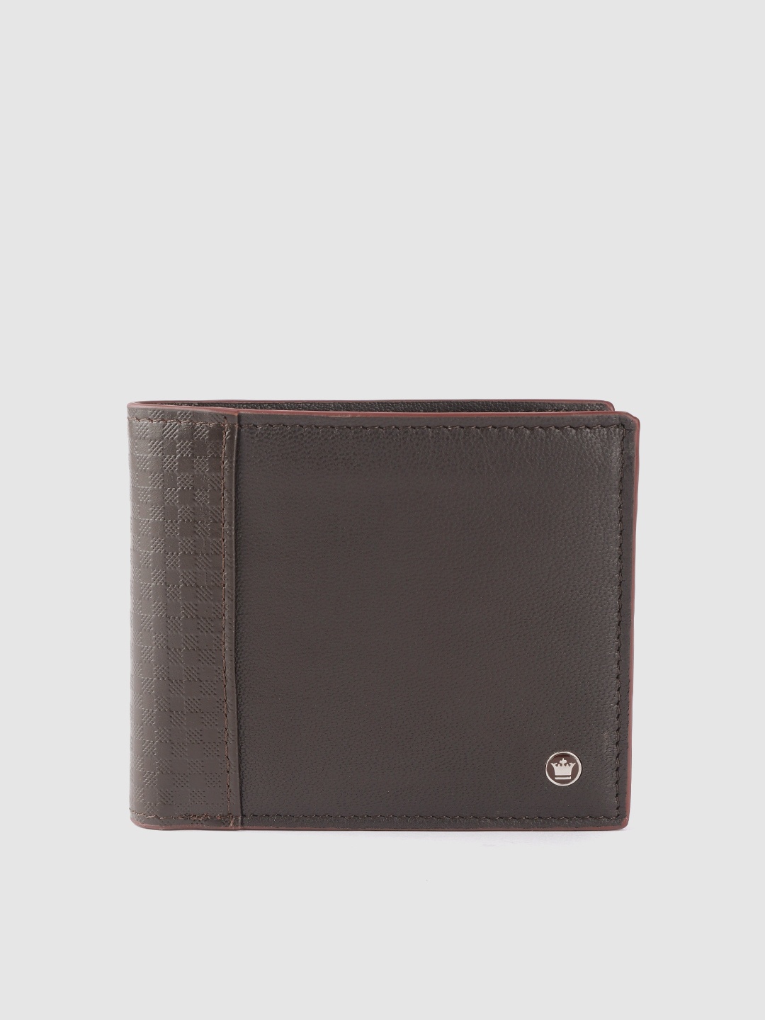 

Louis Philippe Men Coffee Brown Solid Leather Two Fold Wallet