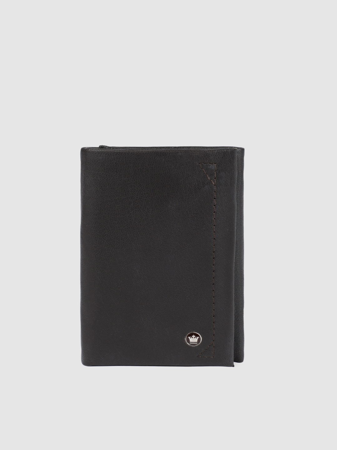 

Louis Philippe Men Brown Solid Three Fold Leather Wallet