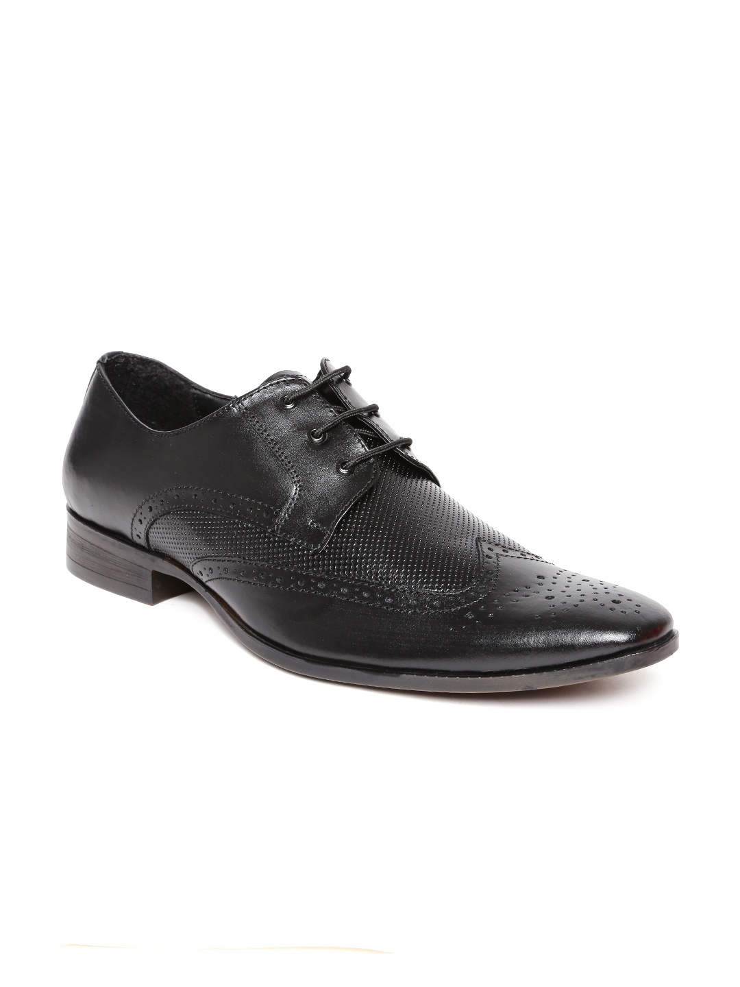 

San Frissco Men Black Leather Brogues