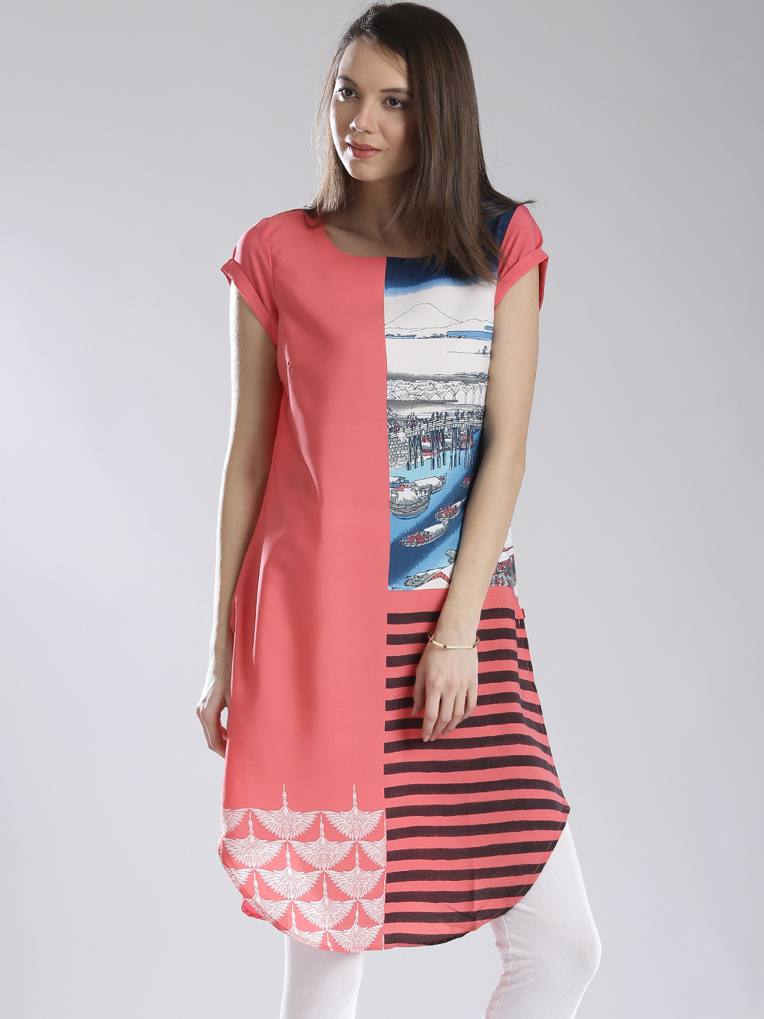 

W Pink Printed Kurta