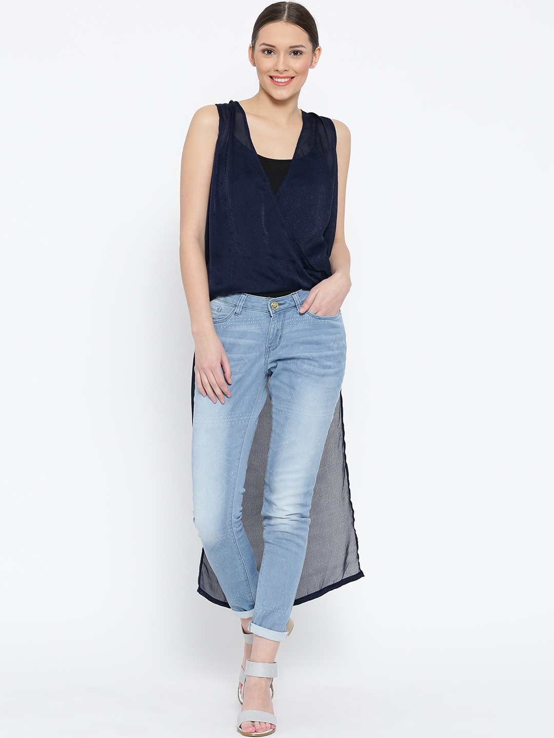 

Tokyo Talkies Navy Top, Navy blue