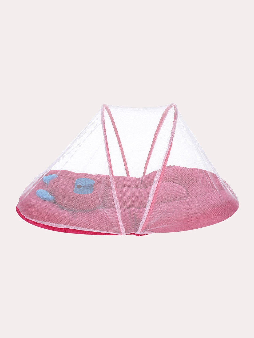 

Superminis Infant Red & Blue Solid Velvet Bedding Set with Mosquito Net