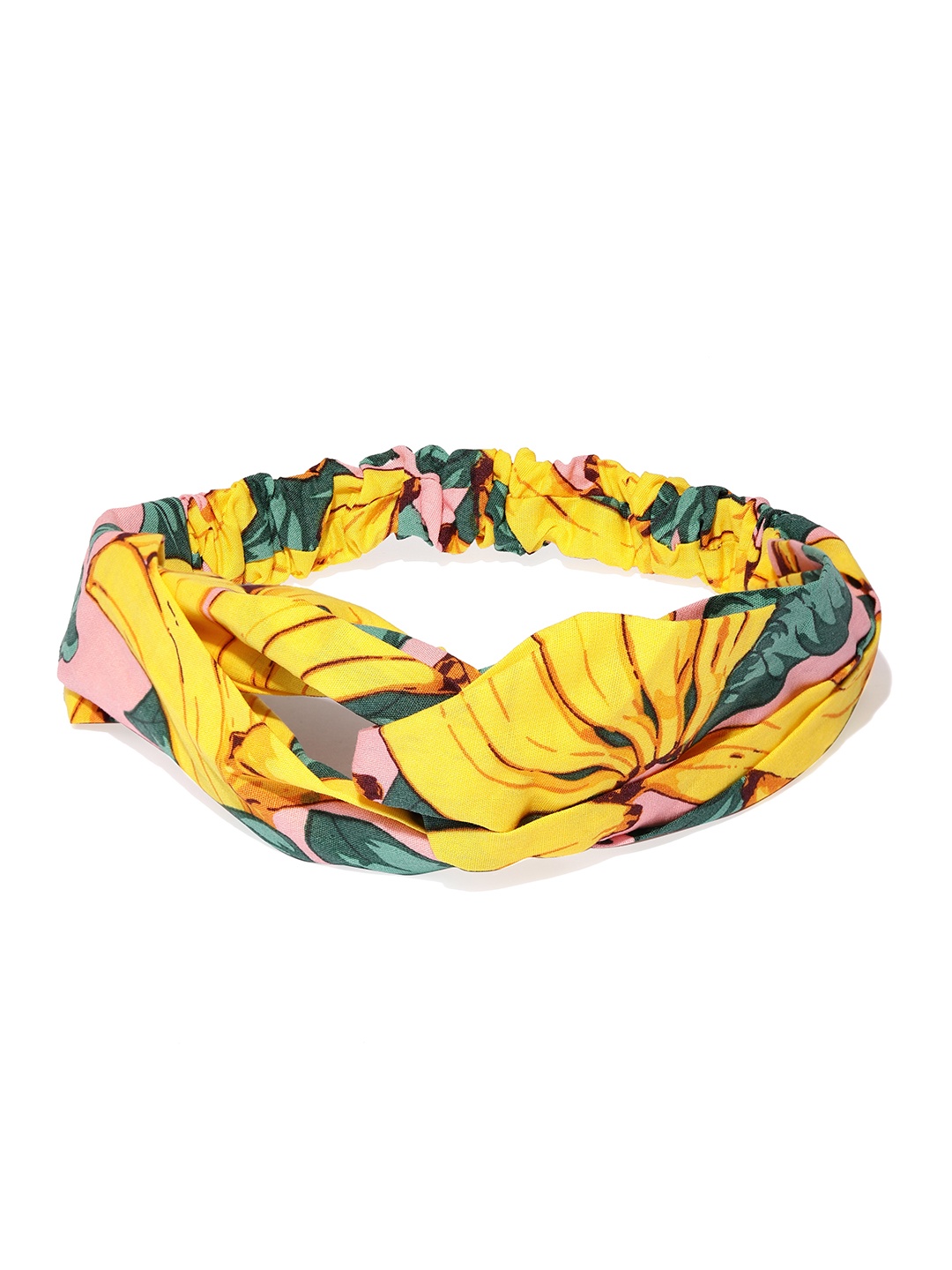 

ToniQ Yellow & Pink Printed Hairband