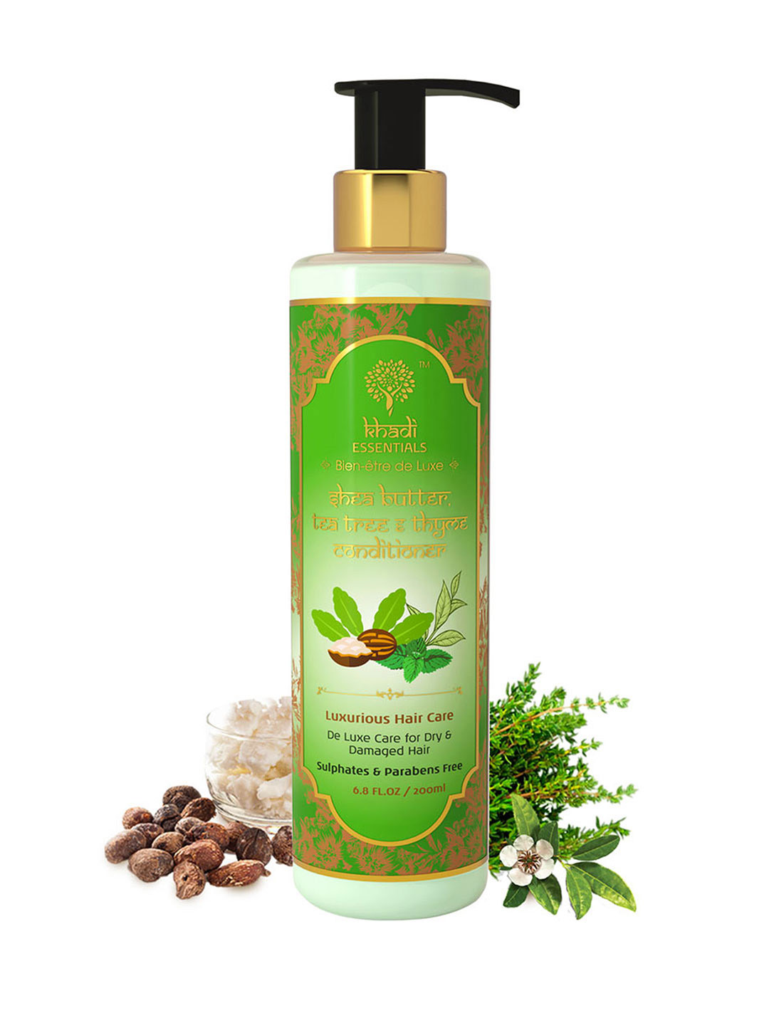 

Khadi Essentials Peppermint Conditioner with Neem & Thyme for Hair Growth & Dandruff 200ml, Green
