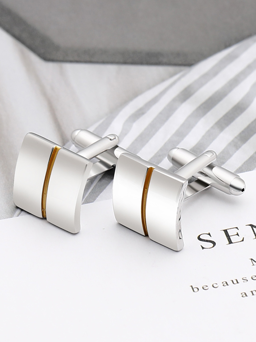 

Peora Silver-Plated Square Cufflinks