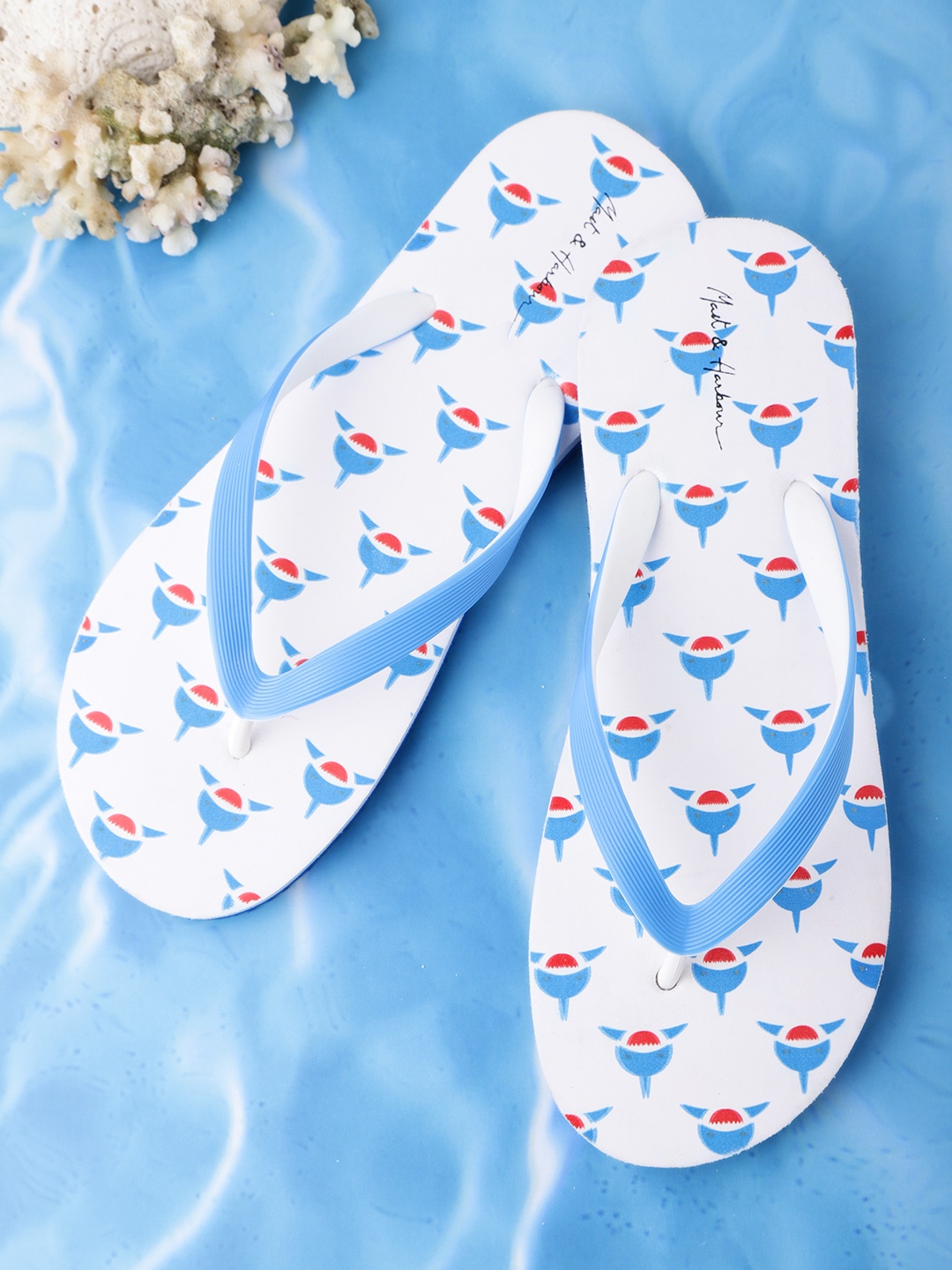 

Mast & Harbour Women Blue Solid Thong Flip-Flops