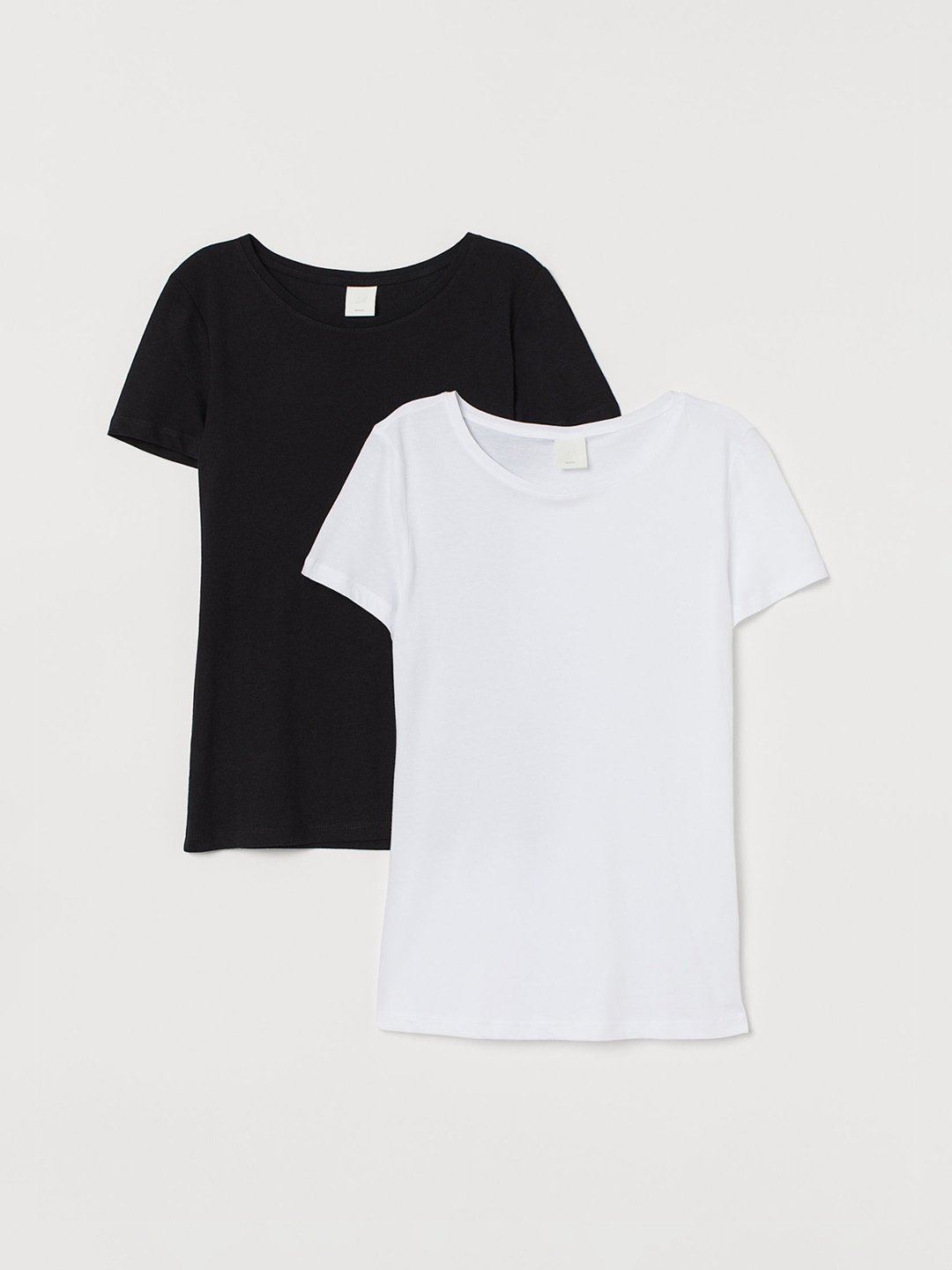 

H&M Women 2-Pack Cotton T-shirts, Black