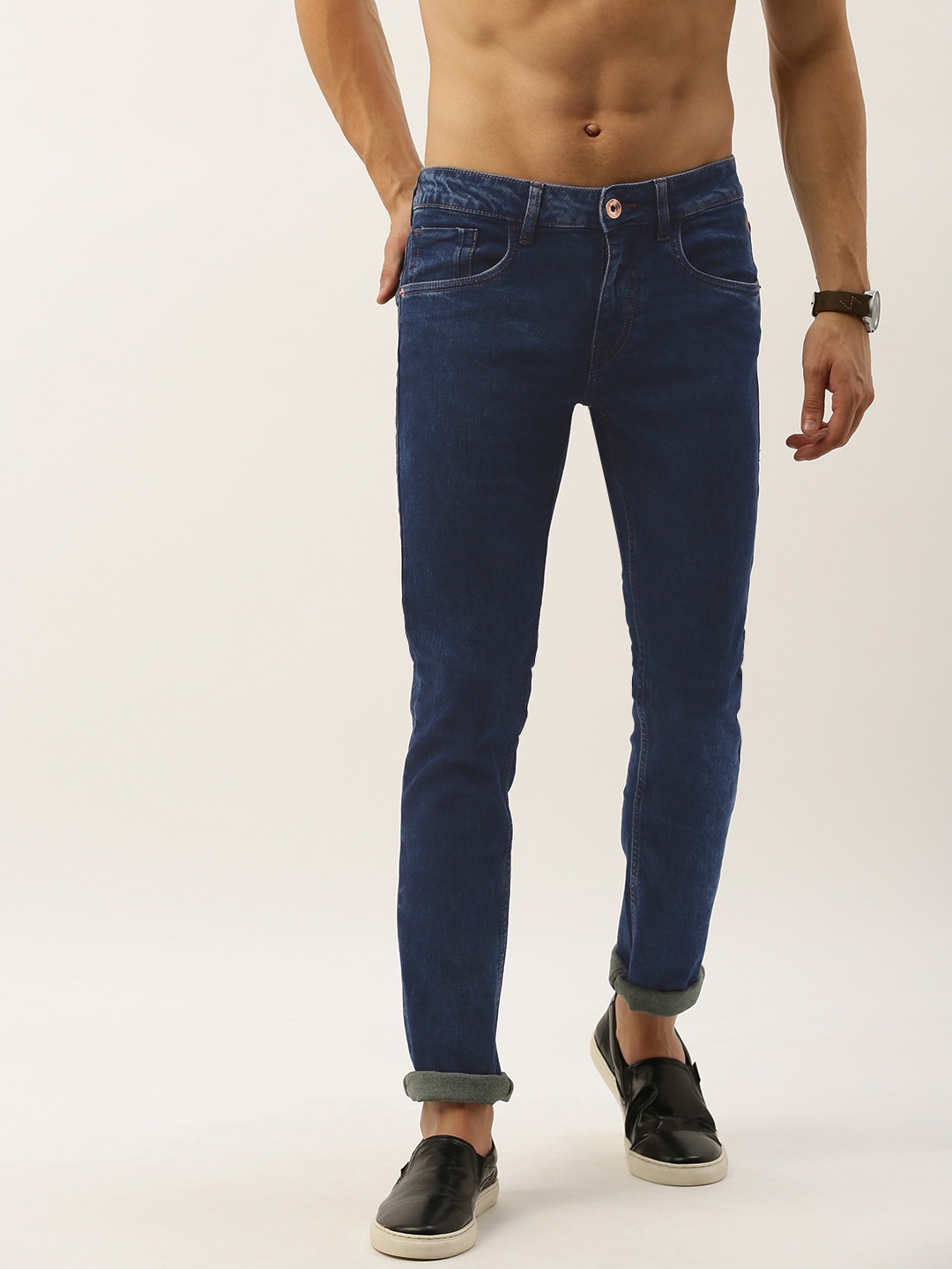 

Flying Machine Men Blue Jackson Skinny Fit Low-Rise Clean Look Stretchable Jeans