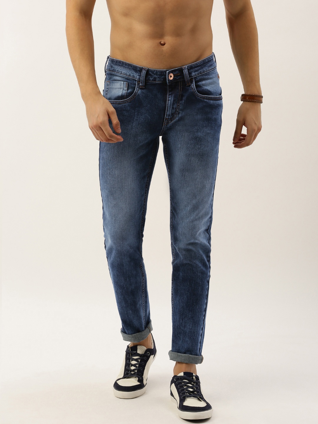 

Flying Machine Men Blue Jackson Skinny Fit Low-Rise Clean Look Stretchable Jeans