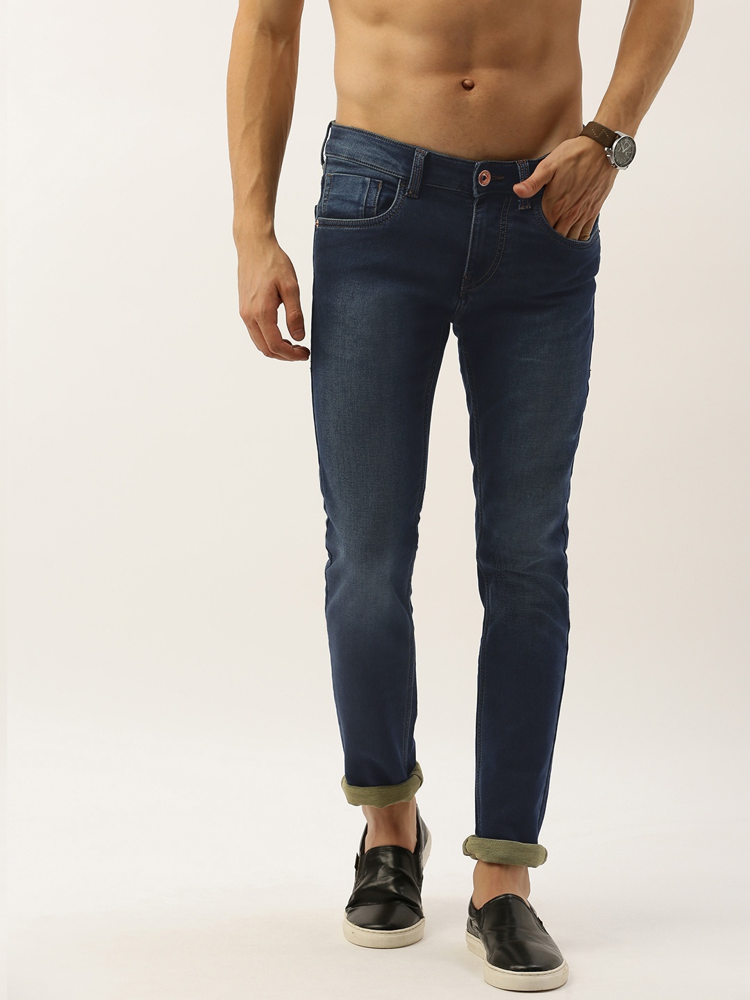 

Flying Machine Men Blue Jackson Skinny Fit Low-Rise Clean Look Stretchable Jeans