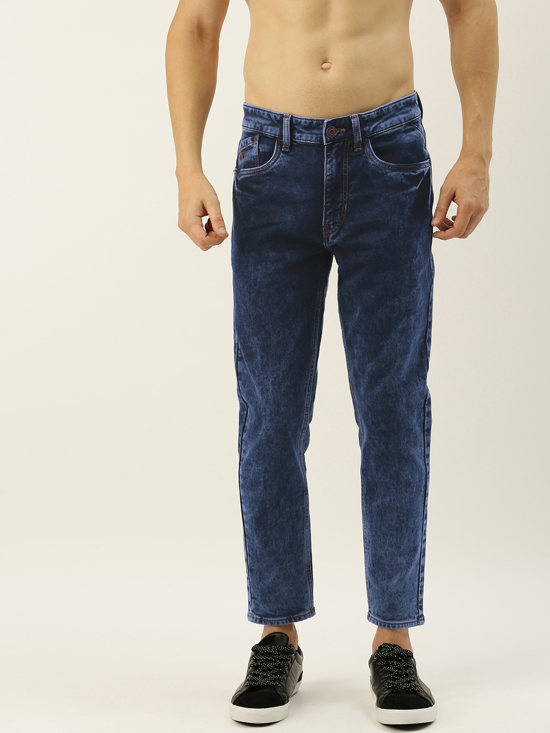 

Flying Machine Men Blue MJ Mankle Regular Fit Mid-Rise Clean Look Stretchable Jeans