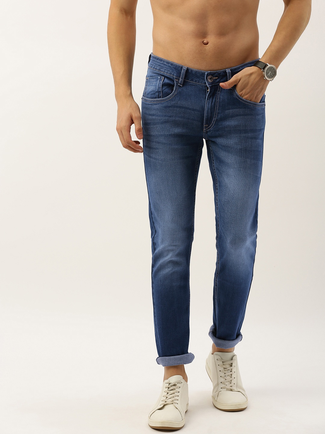 

Flying Machine Men Blue Jackson Skinny Fit Low-Rise Clean Look Stretchable Jeans