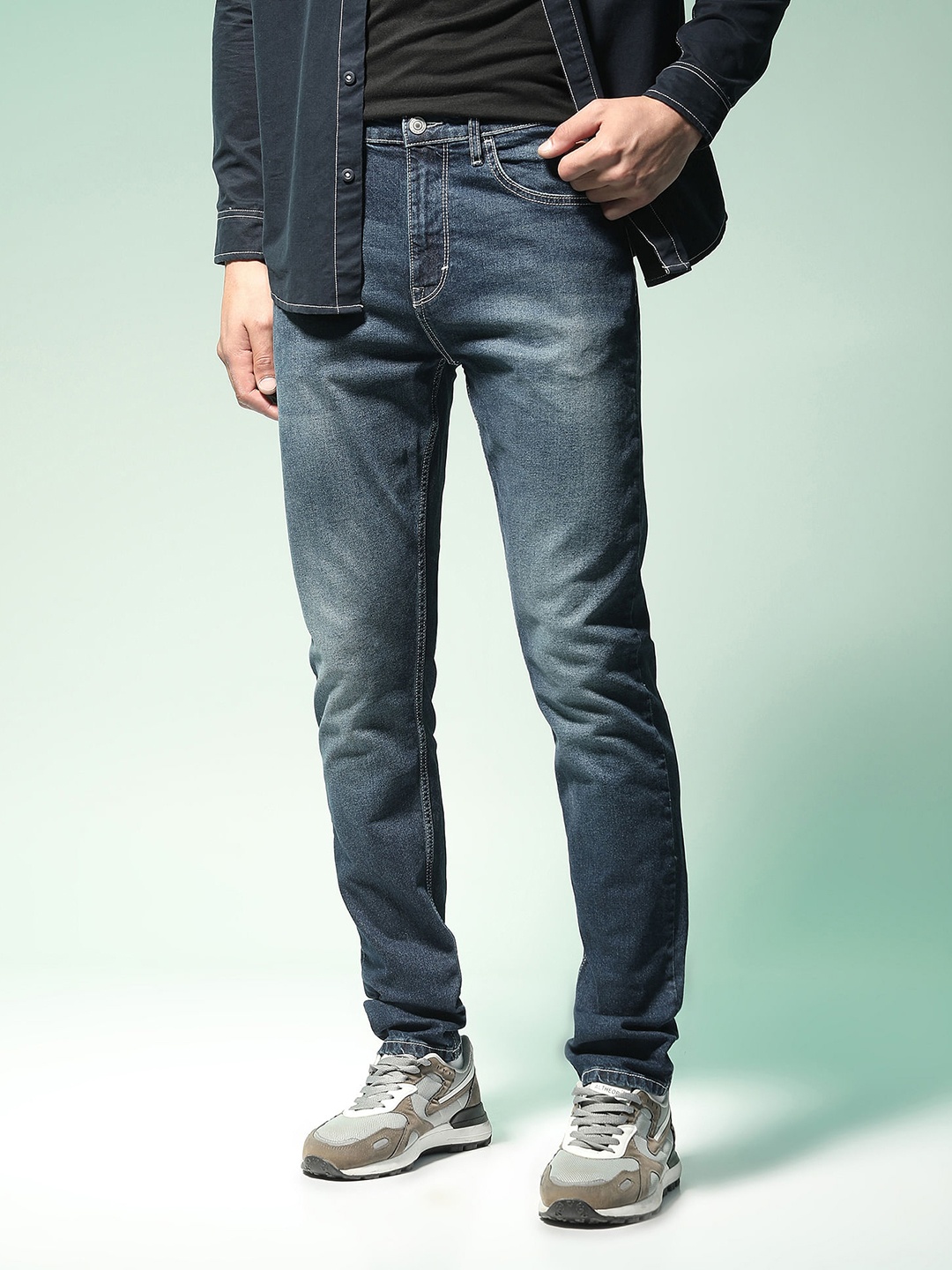 

Flying Machine Men Blue Jackson Skinny Fit Low-Rise Clean Look Stretchable Jeans