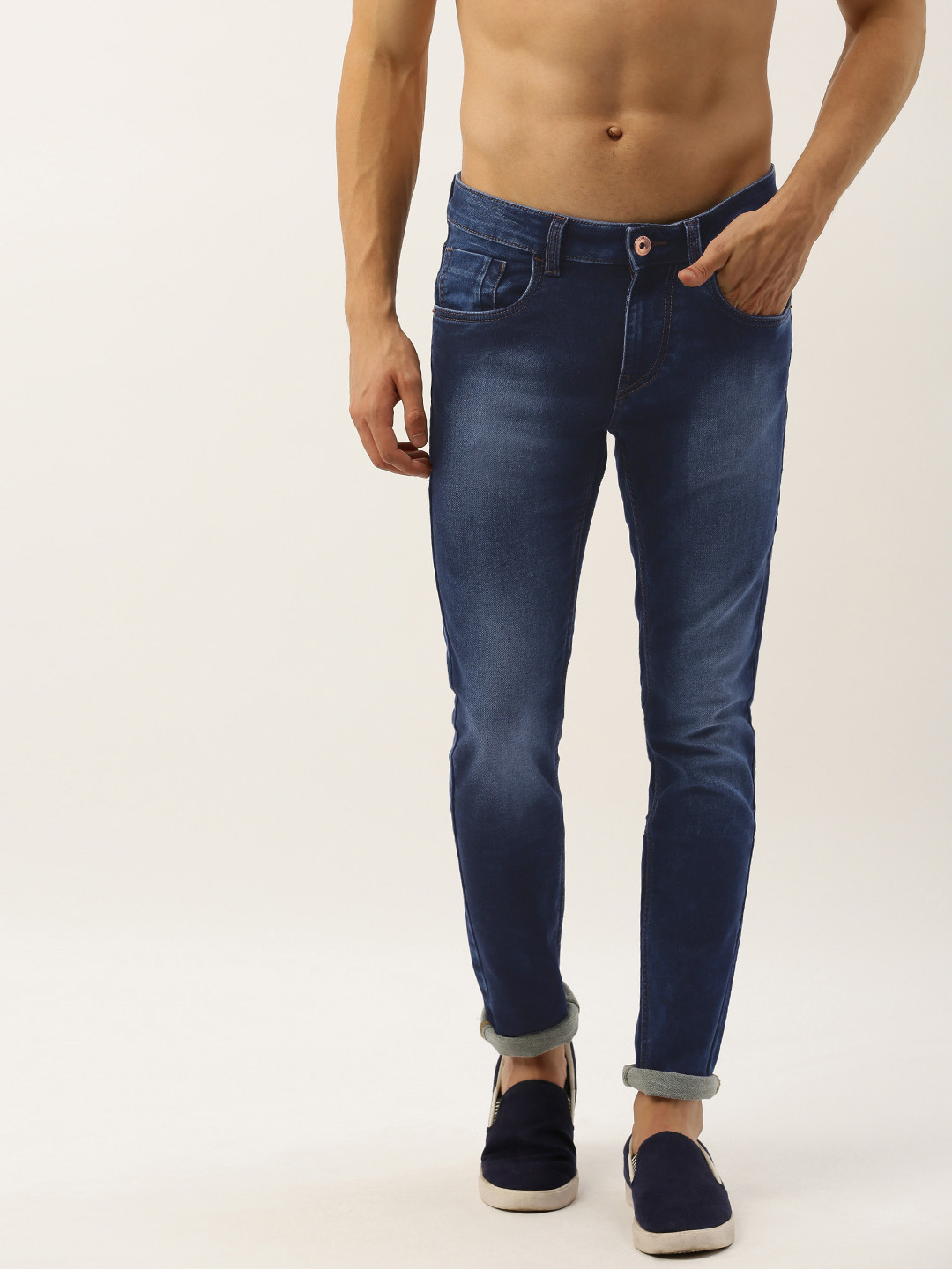 

Flying Machine Men Blue Jackson Skinny Fit Low-Rise Clean Look Stretchable Jeans