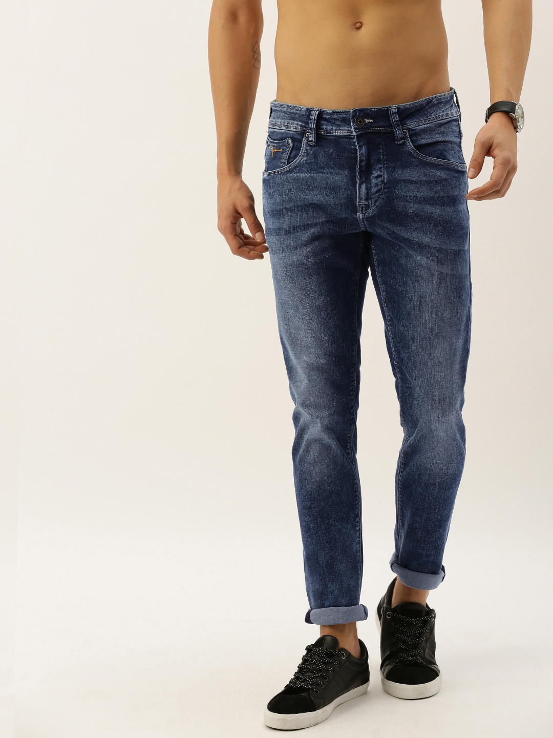

Flying Machine Men Blue Jackson Skinny Fit Mid-Rise Clean Look Stretchable Jeans
